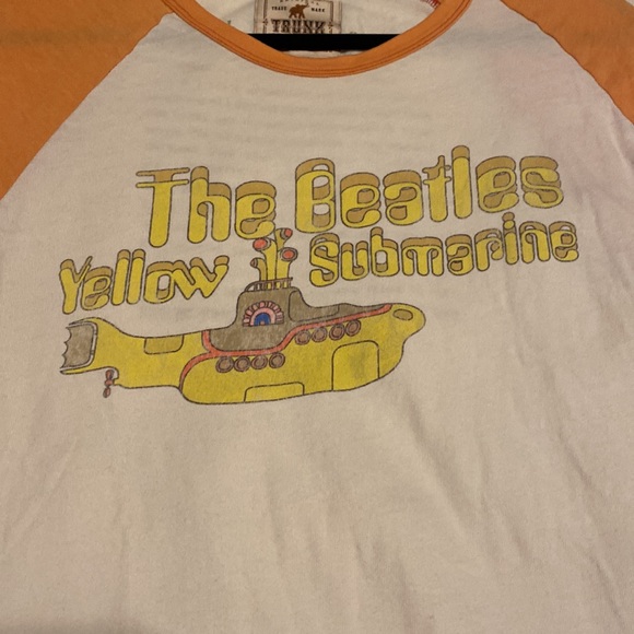 RARE!! Trunk LTD The Beatles Yellow Submarine Raglan Tee - Picture 2 of 4